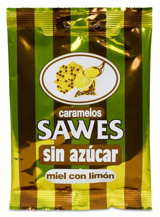 Sawes Caramelos Bolsa Sin Azucar Miel Con Limon 50 gr 