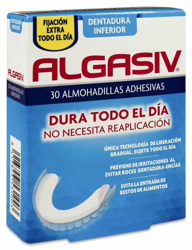 Algasiv Almohadillas Adhesivas Protesis 30 U Inferior 