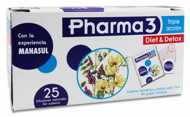 Pharma3 Diet & Detox 1.5 gr 25 Filtros