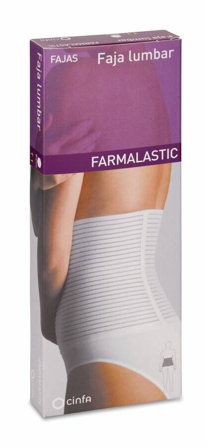 Faja Lumbar Farmalastic Velcro Blanca T- 1 