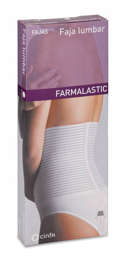 Faja Lumbar Farmalastic Velcro Blanca T- 2 