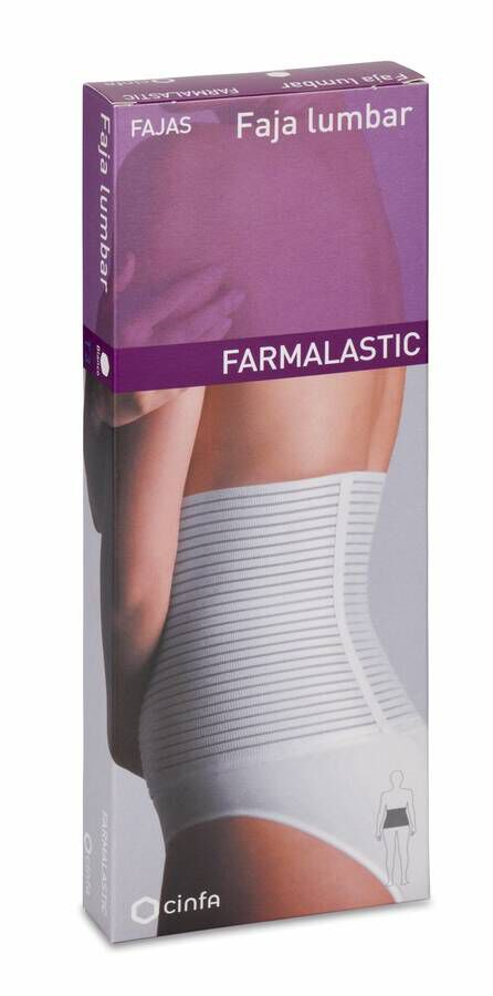 Faja Lumbar Farmalastic Velcro Blanca T- 3 