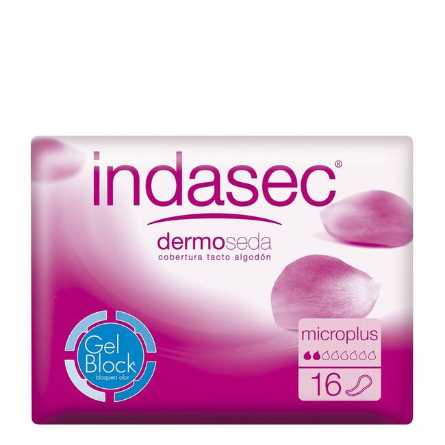 Indasec Microplus Compresa Perdidas Leves 70 ml 16 U 