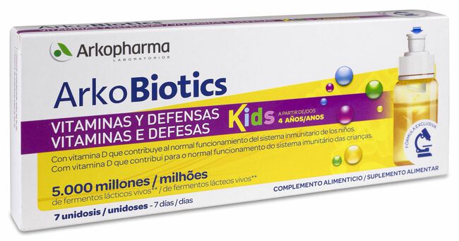 Arkoprobiotics Vit y Defensas Niños 7 Unidosis 