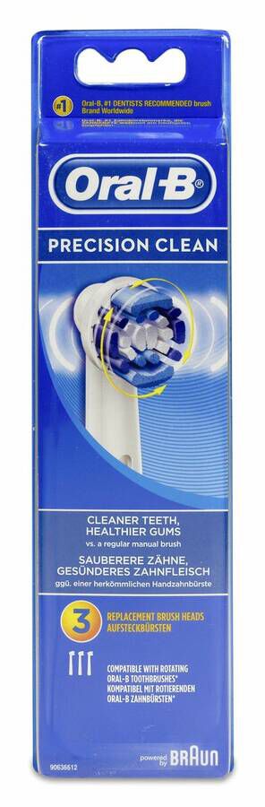 Cepillo Dental Electrico Recargable Oral B Precision Clean Recambio Eb 40985 3 U 