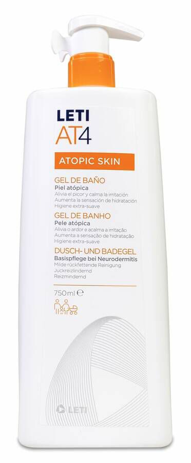 Leti At-4 Gel De Baño Dermograso 750 ml 