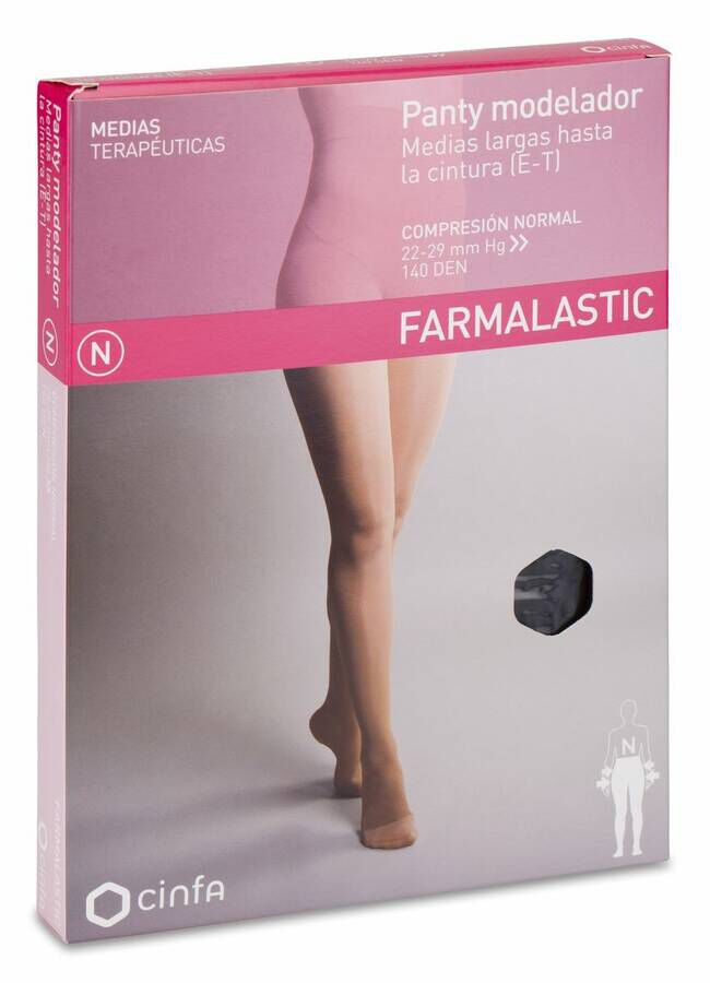 Panty Comprimidos Normal Farmalastic Cn Modelador 140 Den Negro T- M 