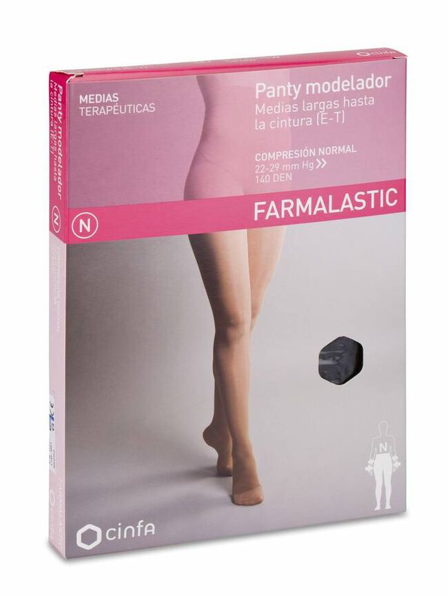 Panty Comprimidos Normal Farmalastic Cn Modelador 140 Den Negro T- Gde 