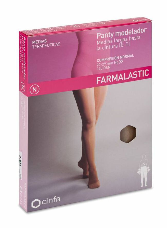 Panty Comprimidos Normal Farmalastic Cn Modelador 140 Den Beige T- M 