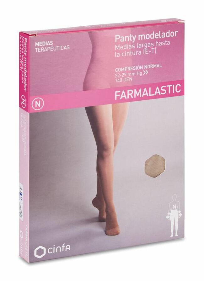 Panty Comprimidos Normal Farmalastic Cn Modelador 140 Den Beige T- Gde 