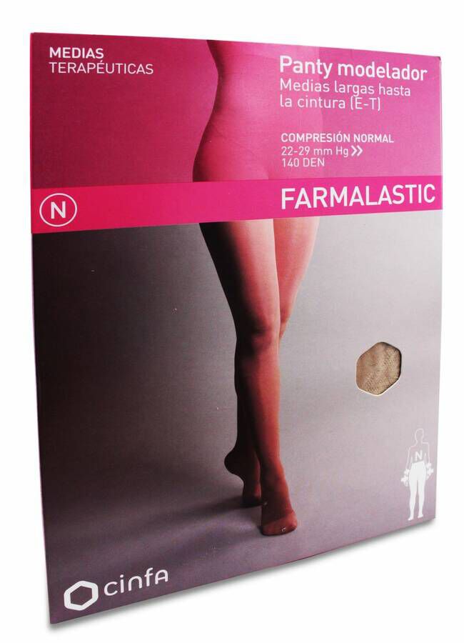 Panty Comprimidos Normal Farmalastic Cn Modelador 140 Den Beige T- Egde 