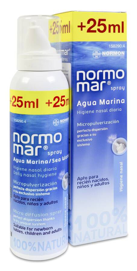 Normomar Agua Marina Esteril Limpieza Nasal Spray 100 ml 