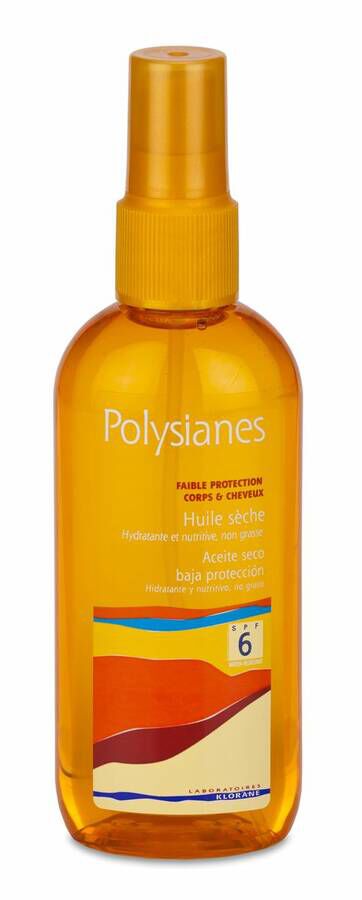 Polysianes Aceite Seco Spf 6 Baja Protección Klorane 150 ml 