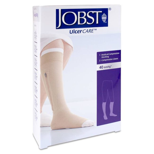 Media Comprimidos Fuerte Con Cremallera Jobst Ulcercare Media Beige Izda T- 3 Xl 