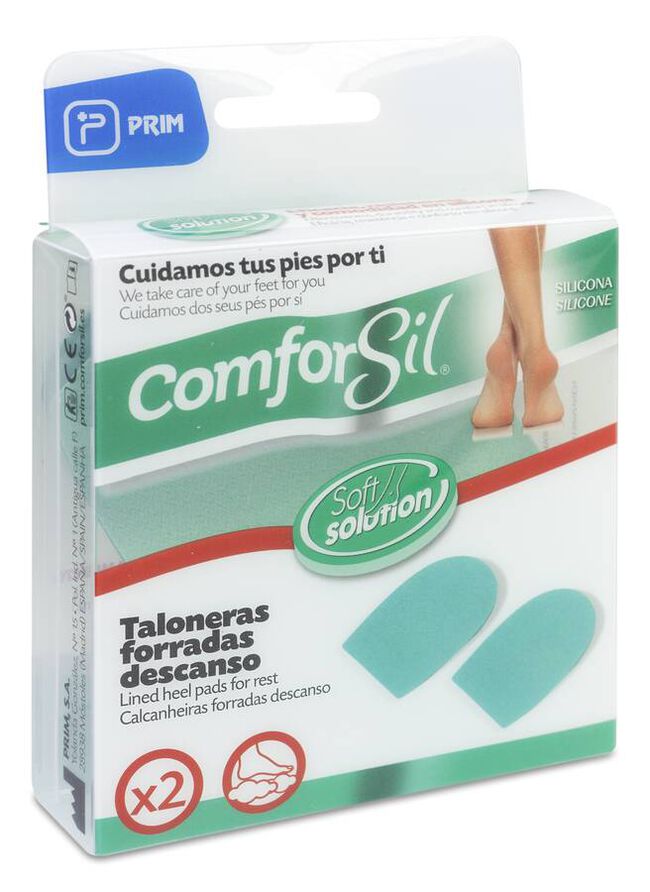 Talonera Comforsil Descanso Silicona Con Tejido T- Med 2 U 