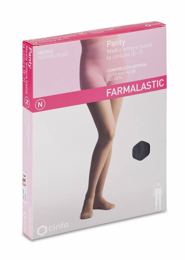 Panty Comprimidos Normal 140 Den Farmalastic Negro T- Egde 