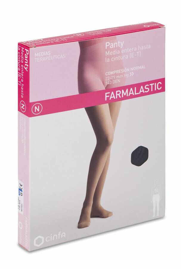 Panty Comprimidos Normal 140 Den Farmalastic Negro T- Gde 