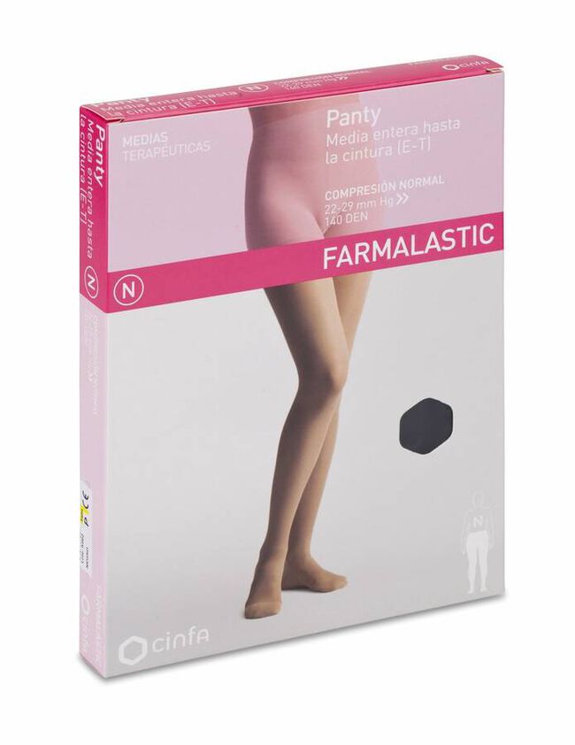 Panty Comprimidos Normal 140 Den Farmalastic Negro T- Peq 