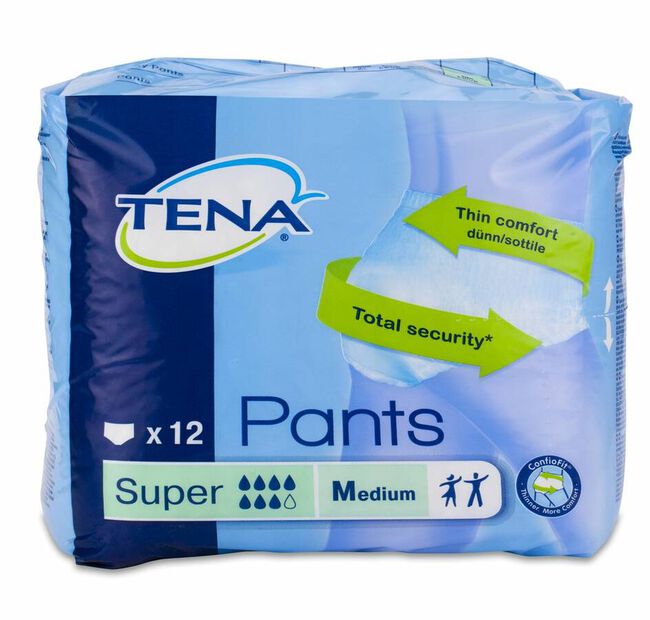 Absorb Inc Orina Ligera Tena Pants Super T- Med 12 U 