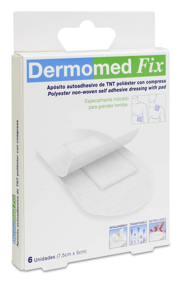 Dermomed Fix Aposito Esteril Adhesivo 9 Cm X 5 Cm 6 U 