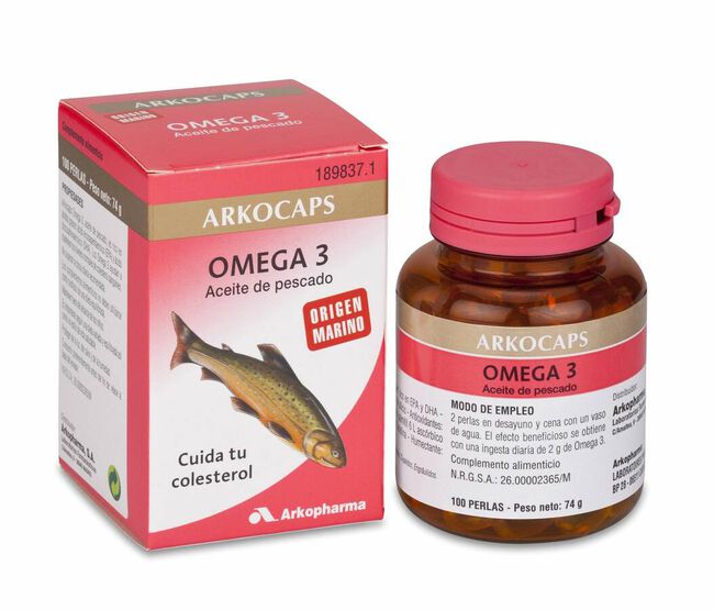 Aceite De Salmon Arkocaps 100 Cápsulas 