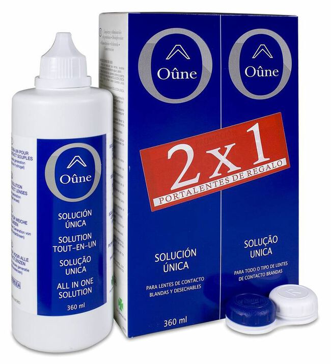 Oﾛne Lentes De Contacto Blandas Solución Unica 360 ml 2 U 