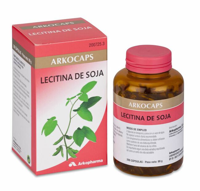 Lecitina De Soja Arkocaps 400 mg 200 Cápsulas 