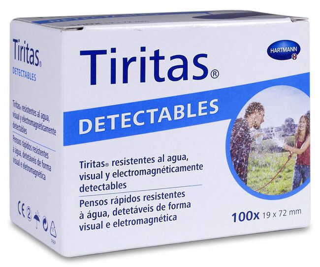 Tiritas Detectables Aposito Adhesivo 19 X 72 Mm 100 U 