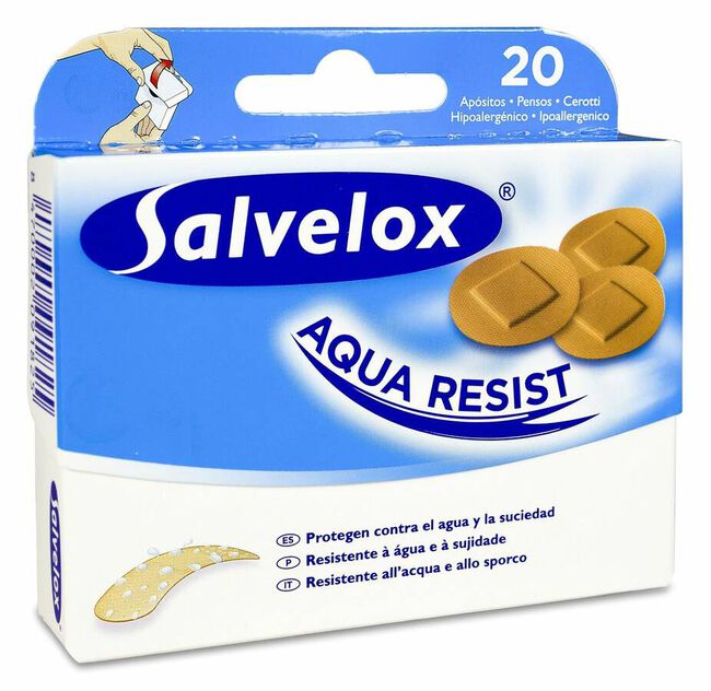 Salvelox Aqua Resist Aposito Adhesivo 20 Apositos Redondos 