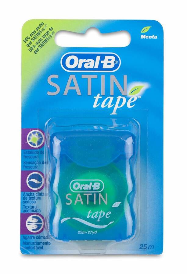 Satin Tape Fluor Cinta Dental Menta 25 M 