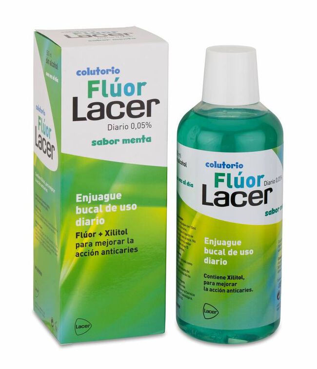 Lacer Colutorio Fluor Diario 0,05 % Menta 500 ml 