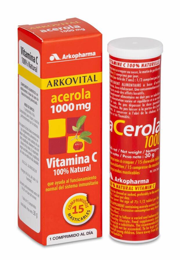 Arkovox Acerola 1000 15 Comprimidos Masticables 