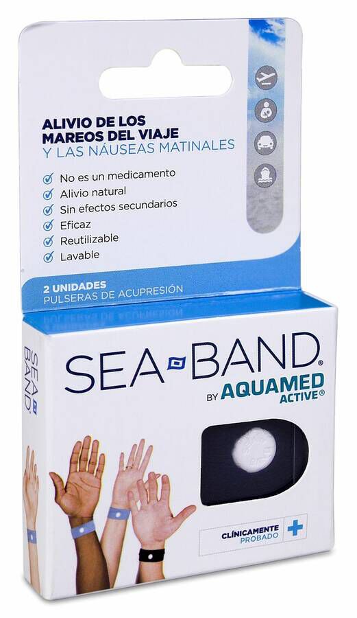 Aquamed Active Pulsera Antimareo Adulto 2U 