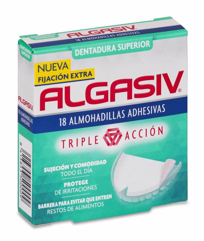 Algasiv Almohadillas Adhesivas Protesis 18 U Superior 