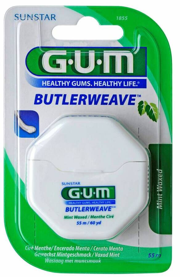 Gum-1855 Dental Seda Con Cera Mentolada 54,8 M 