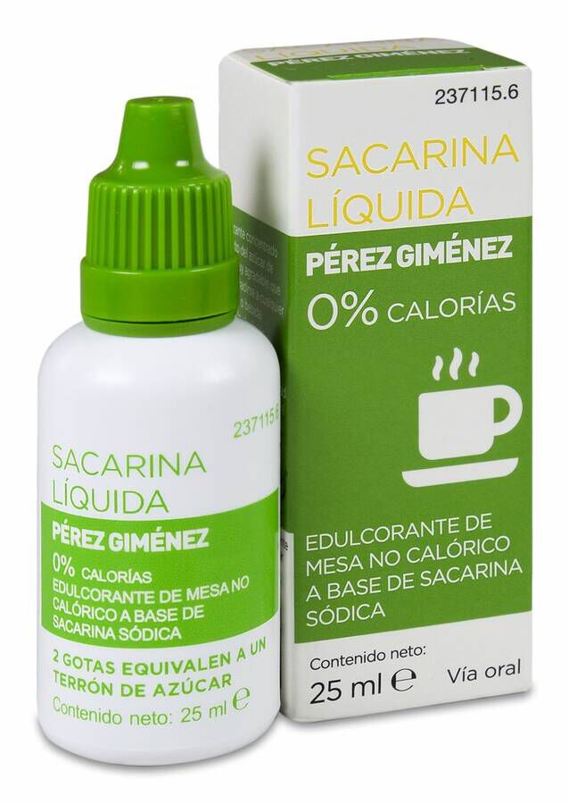 Sacarina Liquida Perez Gimenez 25 ml 