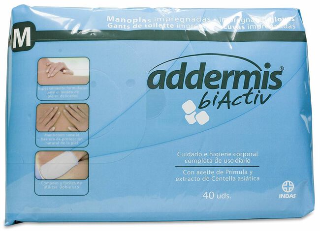 Addermis Biactiv Manopla Enjabonada 40 U 