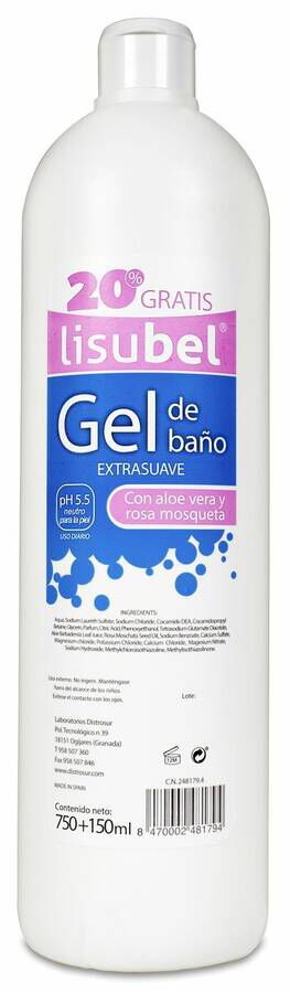 Lisubel Gel Extrasuave 900 ml 