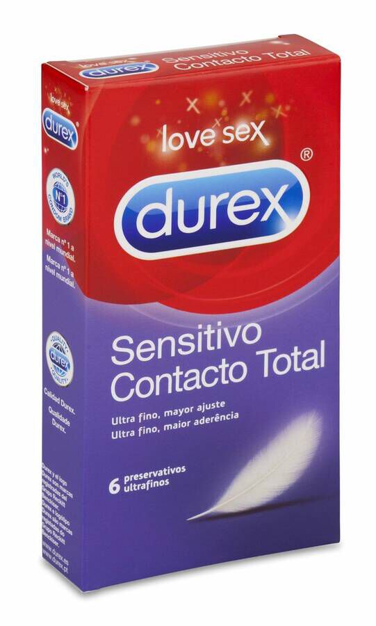 Durex Sensitivo Contacto Total Preservativos 6 U 