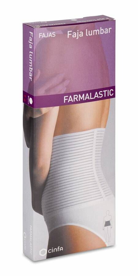 Faja Lumbar Farmalastic Velcro Blanca T- 4 