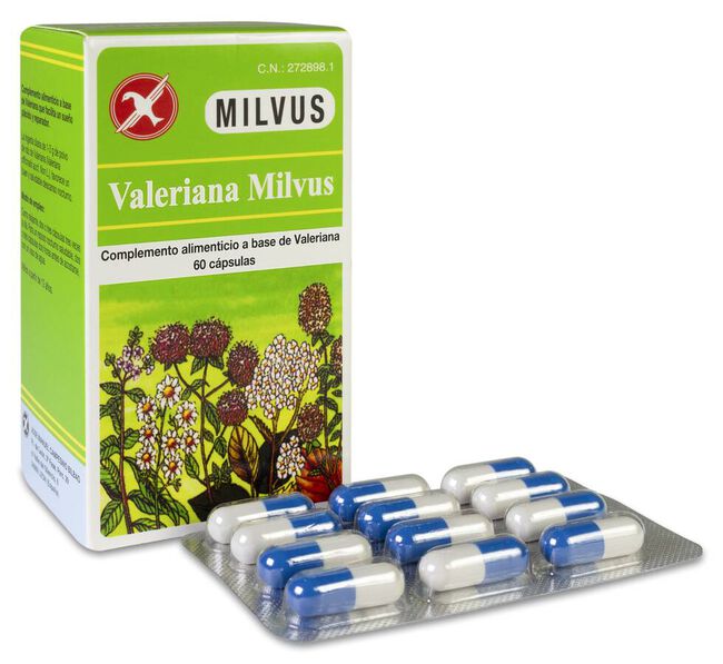 Valeriana Milvus 400 mg 60 Capsulas