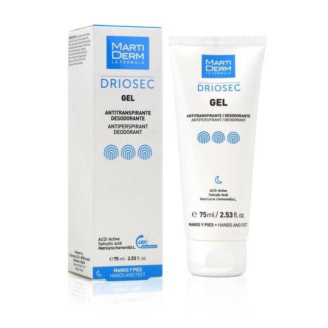 Martiderm Driosec Antitranspirante Manos Pies Gel 75 ml 