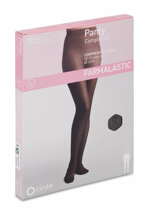 Panty Comprimidos Ligera Farmalastic 40 Den Capuchino T- Med 