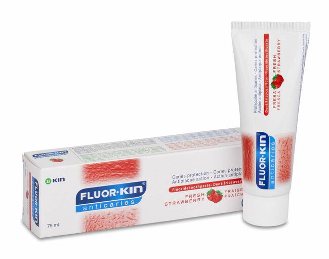 Fluor Kin Anticaries Pasta Dentifrica Fresa Fresca 75 ml 