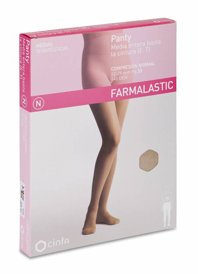 Panty Comprimidos Normal 140 Den Farmalastic Beige T- Reina Plus 