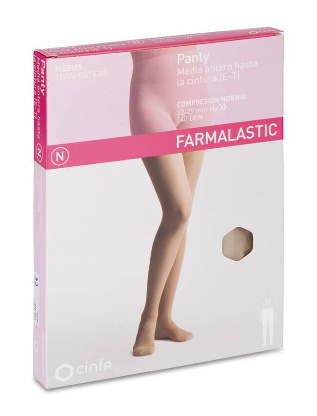 Panty Comprimidos Normal 140 Den Farmalastic Beige T- Reina 