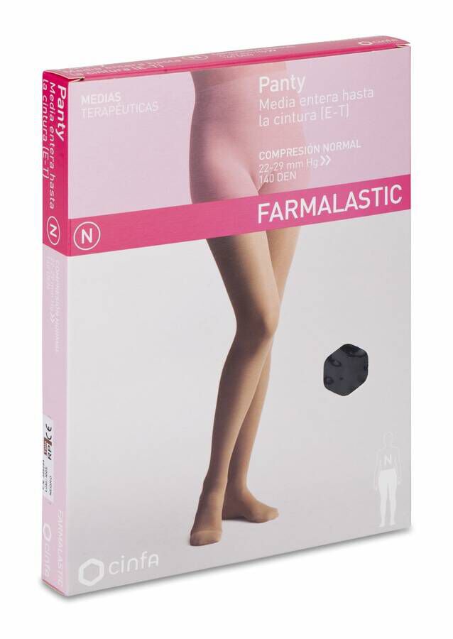 Panty Comprimidos Normal 140 Den Farmalastic Negro T- Reina Plus 