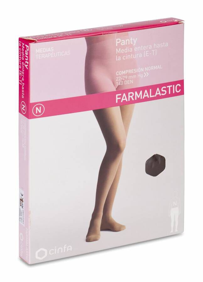 Panty Comprimidos Normal 140 Den Farmalastic Capuchino T-Reina Plus 