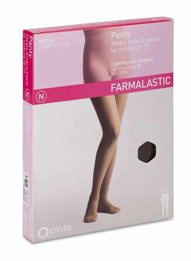 Panty Comprimidos Normal 140 Den Farmalastic Capuchino T- Med 