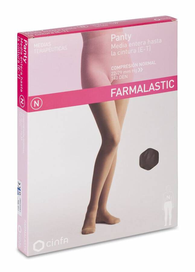 Panty Comprimidos Normal 140 Den Farmalastic Capuchino T- Gde 